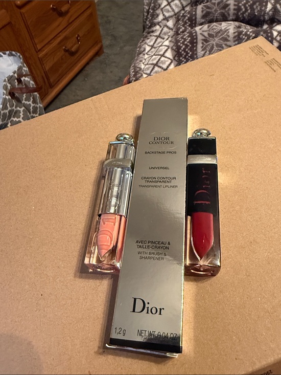 Dior Other - Dior Lip Duo — Coral Peach Crayon & Classic Red Liquid & Crayon Contour